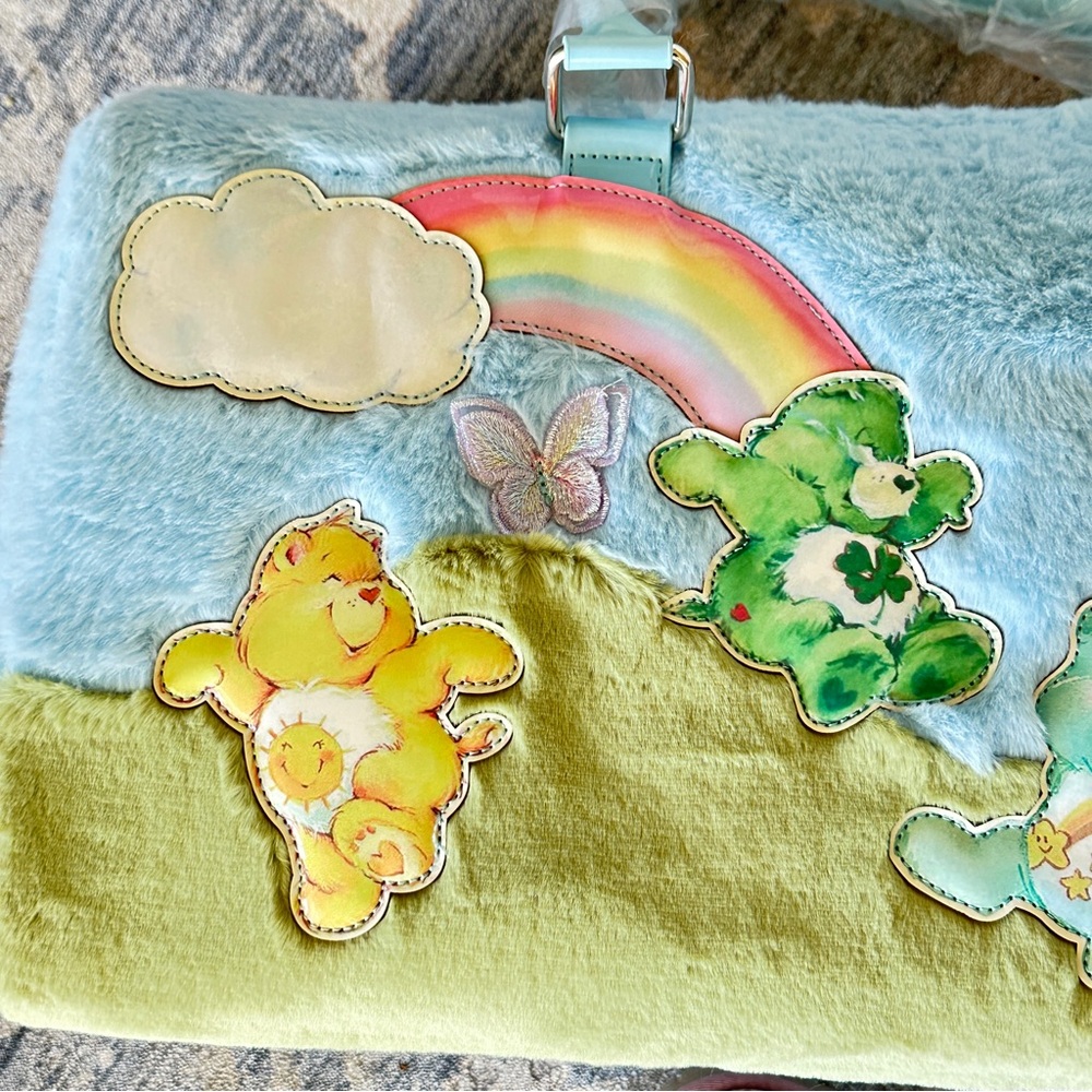 New Care Bears x Dolls Kill Weekender Travel Faux Fur Bag - Picture 4 of 13